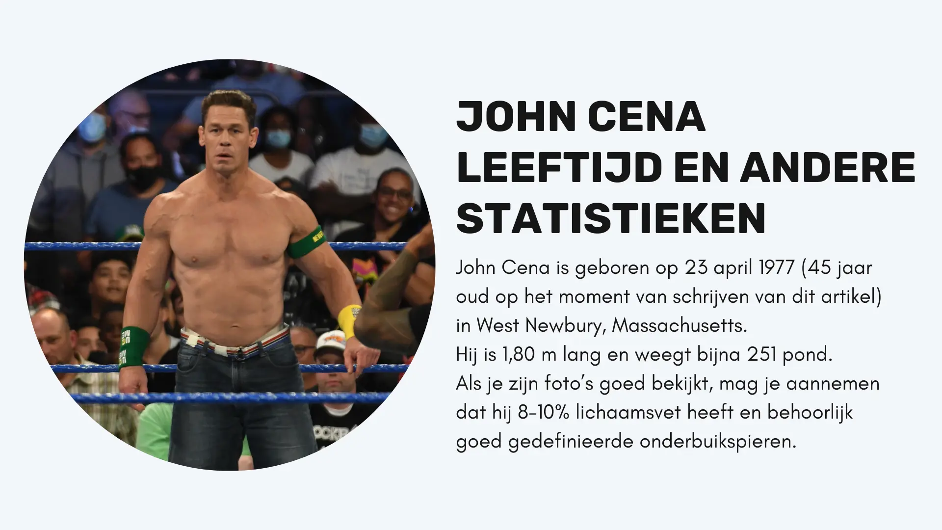John Cena Leeftijd en andere statistieken