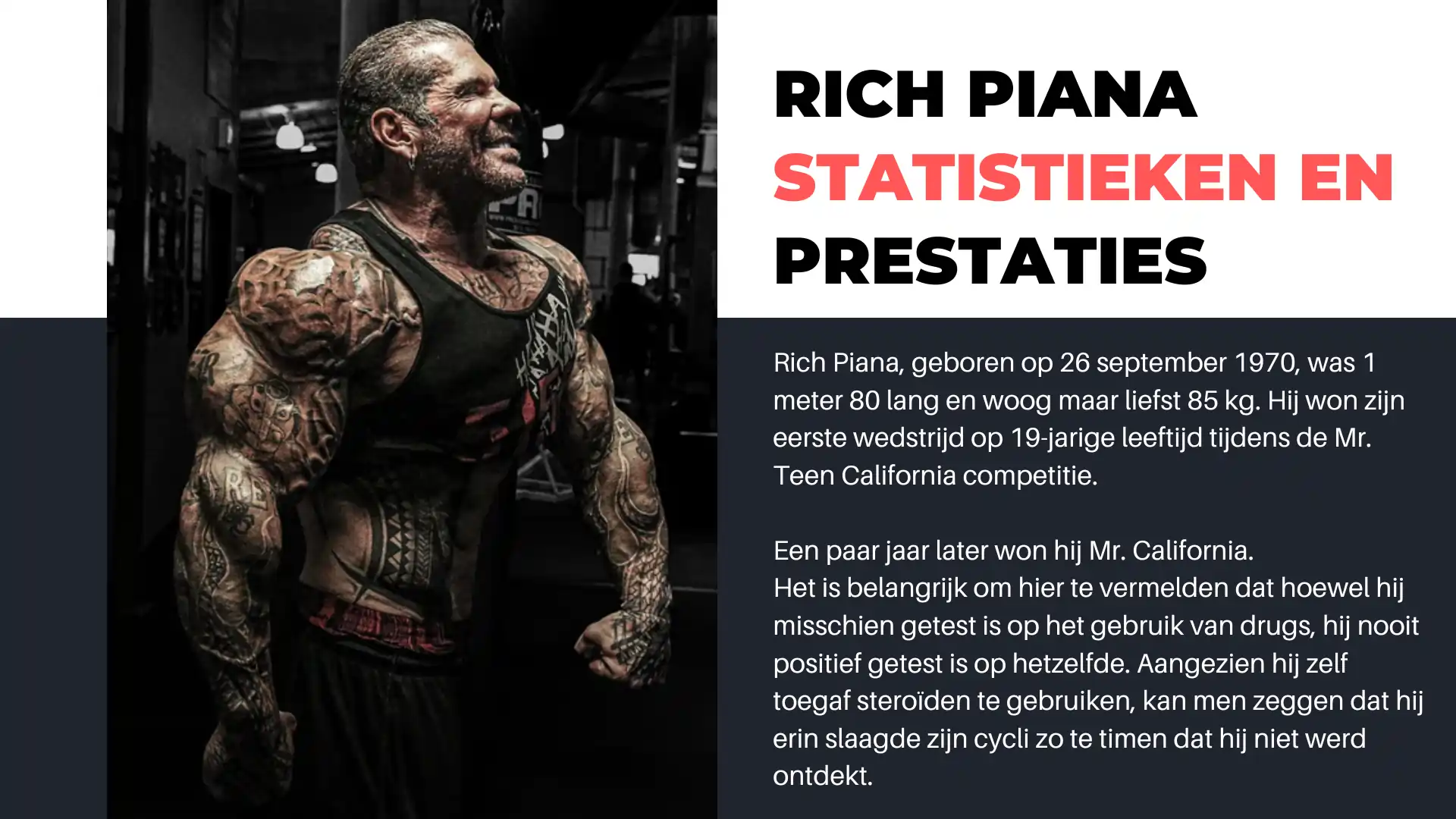 Rich Piana statistieken en prestaties